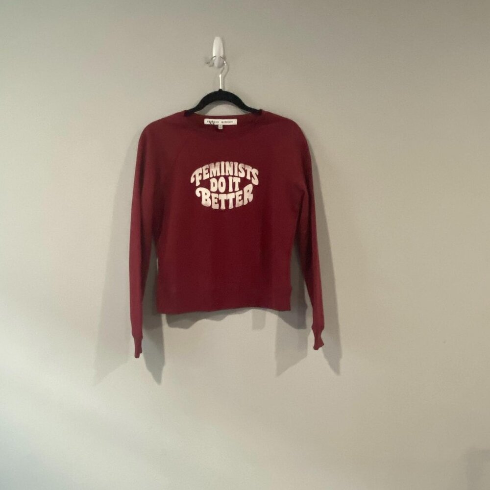 Rebecca Minkoff Feminists Do it Better Cotton-Blend Sweatshirt Size XS